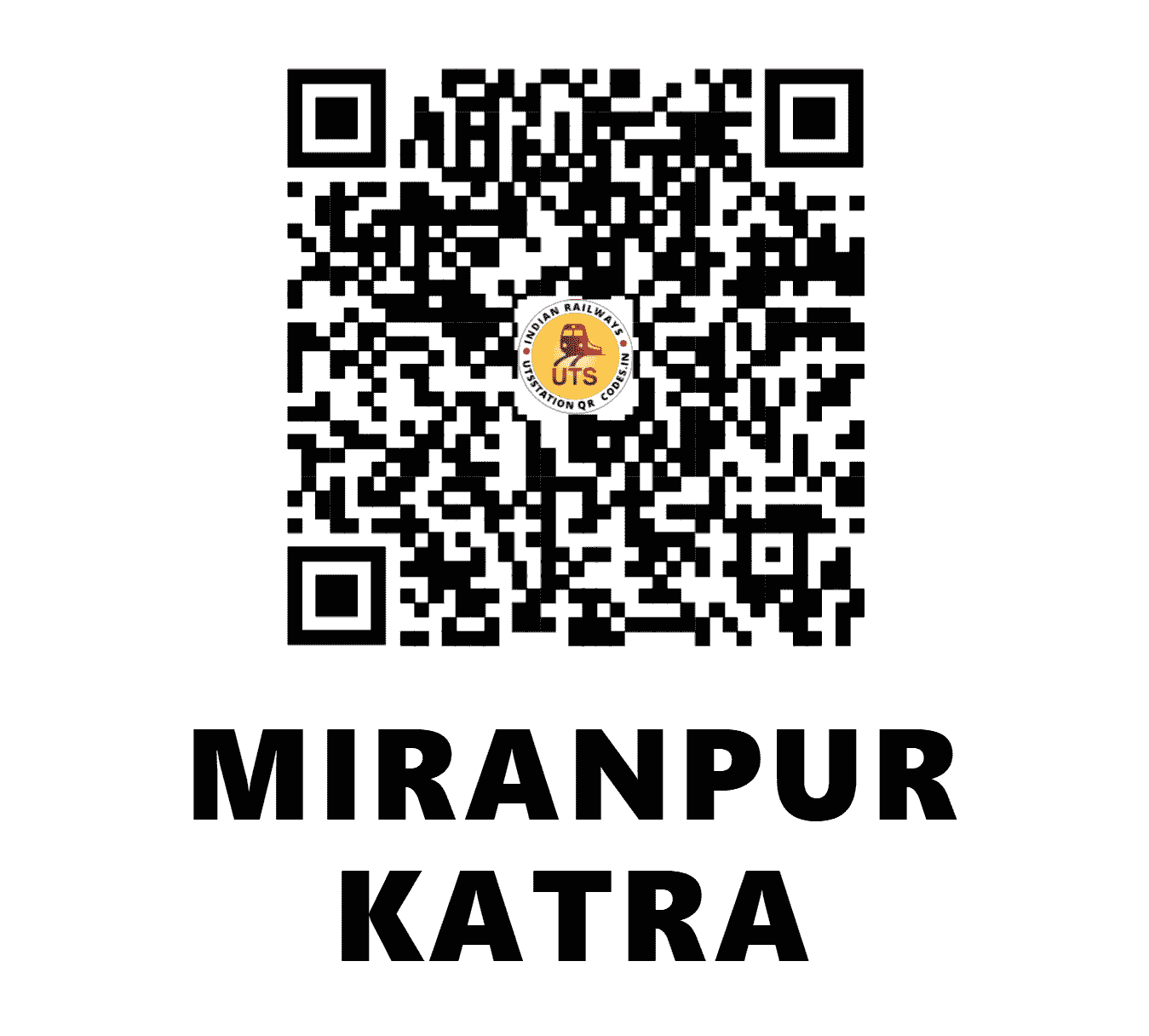 UTS QR Code for MIRANPUR KATRA - MK (NR - UTTAR PRADESH)